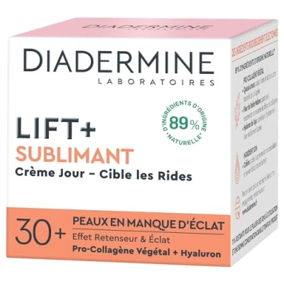 Abbildung von Diadermine Lift+ Sublimant Day Care Cream Ultra Firming Anti Wrinkle Vegetable Pro Collagen und Aktivseide 89% Inhaltsstoffe von natürlichem Ursprung Glas 50 ml (1 Stück)