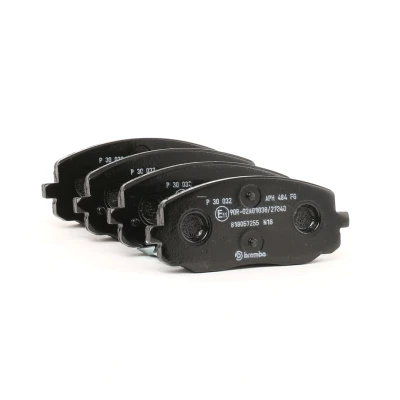 Abbildung von BREMBO P 30 032 Bremsbelagsatz mit akustischer Verschleißwarnung ohne Zubehör KIA: Picanto I, II, HYUNDAI: i10 II Saloon