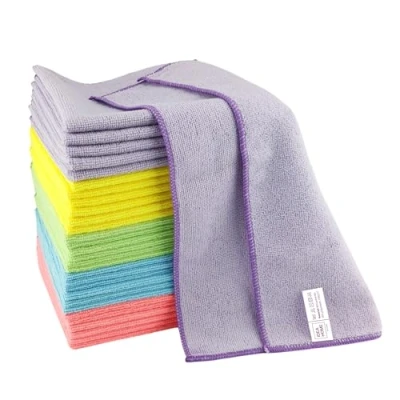 Abbildung von LEVIATAN 30 Stück Microfasertücher Putzlappen Staubtücher Microfaser Reinigungstücher Allzwecktücher, Microfiber, Multifarbe, 40x40cm