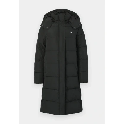 Abbildung von Calvin Klein Jeans Monologo Puffer Wintermantel, Damen, Größe: XS, Black
