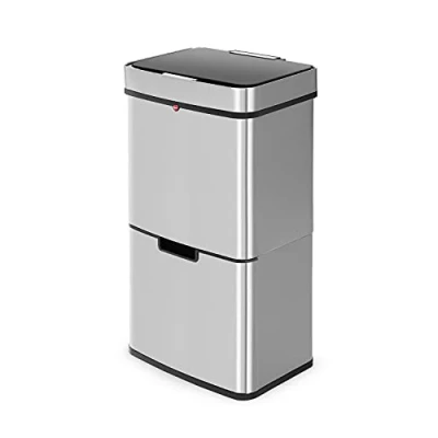 Abbildung von Hailo Mülltrennsystem »Öko Vario XL«, 3 Behälter, 54 Liter, Edelstahl, Kunststoff Inneneimer, Sensortechnik