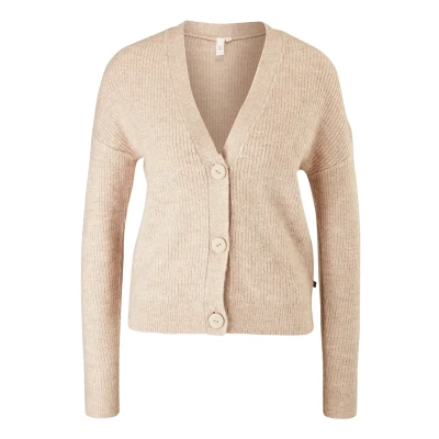 Abbildung von QS by s.Oliver Strickjacke, Damen, Größe: XXL, Beige melange