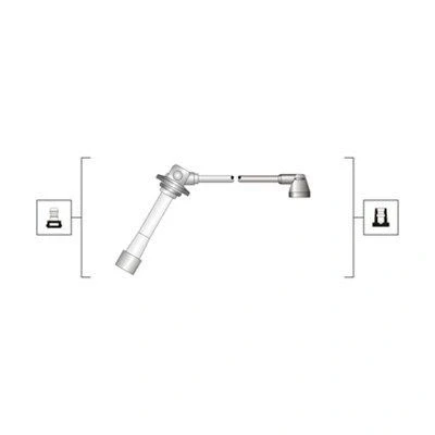 Abbildung von MAGNETI MARELLI 941319170073 Zündkabelsatz MAZDA: 626 V Hatchback