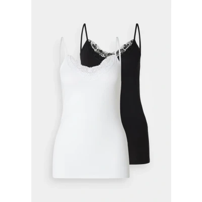 Abbildung von Vero Moda Tall Vminge LACE Singlet 2 PACK Top, Damen, Größe: XS, Black/bright white