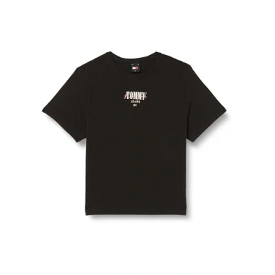 Abbildung von Tommy Jeans SLIM Essential LOGO TEE Tshirt print, Damen, Größe: 42, Black