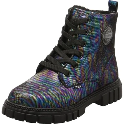 Abbildung von s.Oliver Mädchen Winterstiefeletten zum Schnüren Gefüttert Wasserabweisend, Mehrfarbig (Multicolor), 33 EU