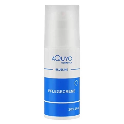 Abbildung von Blueline 20% Urea Creme, Schrundencreme für sehr trockene und verhornte Haut, Pflegecreme bei Schuppenflechte Neurodermitis, Hornhaut erweicher Hornhautentferner (100ml)