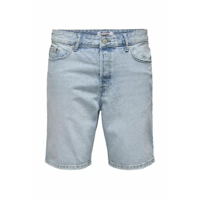 Abbildung von Only &amp; Sons Jeans Shorts, Herren, Größe: Large, Light blue denim