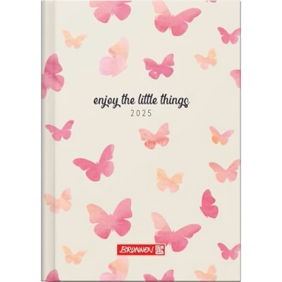 Abbildung von BRUNNEN Taschenkalender Modell 731 (2025) „Butterfly“, 2 Seiten = 1 Woche, A6, 144 Seiten, Grafik Einband, bunt