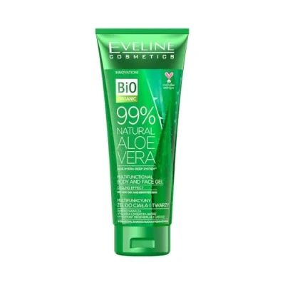 Abbildung von Eveline Cosmetics Natürliches Aloe Vera Ultra Feuchtigkeitsgel für Gesicht und Körper 99% reines Aloe, feuchtigkeitsspendend &amp; beruhigend mit Hydra DEEP System, 200ml