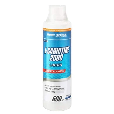 Abbildung von Body Attack L Carnitine Liquid 2000mg pro Portion vegan, flüssig &amp; hochdosiert (Cherry, 500 ml)