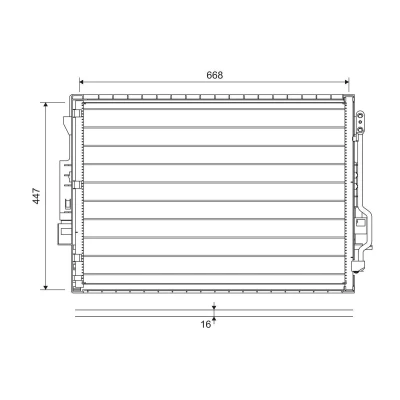 Abbildung von VALEO 822643 Klimakondensator ohne Trockner 14 Aluminium 447