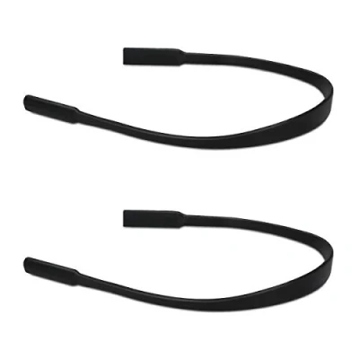 Abbildung von kwmobile Antirutsch Brillenband für Brillenbügel Set 2x Silikon Sportband Brille Schwarz Länge: 21 cm
