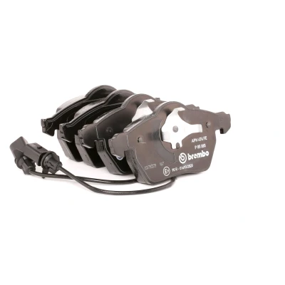 Abbildung von BREMBO P 85 085 Bremsbelagsatz PRIME LINE Ring inkl. Verschleißwarnkontakt mit Kolbenclip ohne Zubehör AUDI: A6 C6 Avant, C5 Saloon, A4 B6 Saloon