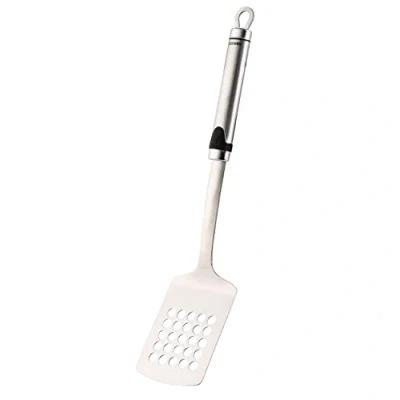 Abbildung von BERGNER Gizmo Pfannenwender mit Schlitzen Aus Robustem Edelstahl Schlitzspatel Aufhänger Ergonomischer Griff Größe 36 cm