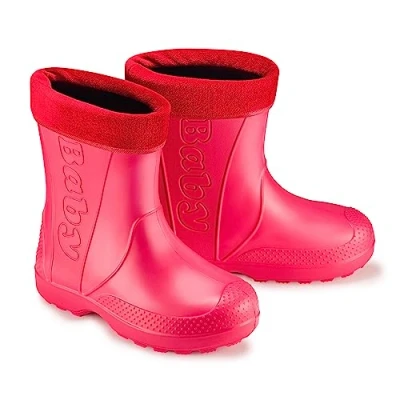 Abbildung von ESTRO Kinder Gummistiefel Jungen Gelb Mädchen Regenstiefel Leicht Regenschuhe CB01 (34/35 EU, F81 Rot)