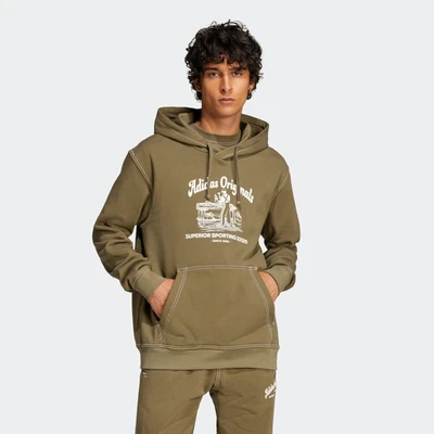 Abbildung von adidas Originals Wabash Kapuzenpullover, Herren, Größe: XS, Olive strata