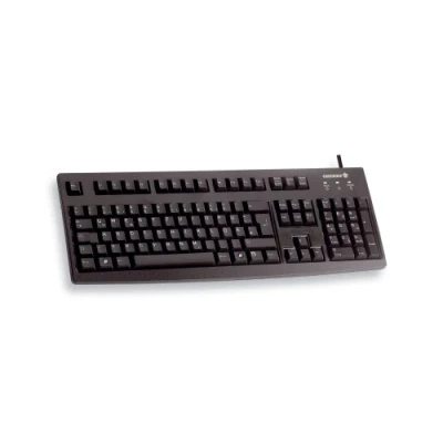 Abbildung von CHERRY G83 6105, Kabelgebundene Tastatur für Industrieanwendungen, Deutsches/Kyrillisches Layout (QWERTZ), Abriebfeste Tasten, Leicht zu Reinigen, Schwarz