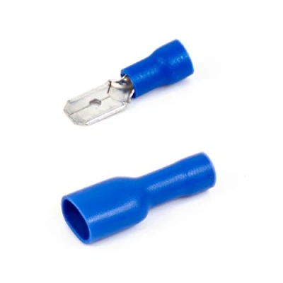 Abbildung von Kabelschuhe Quetschverbinder Sortiment, 110tlg. Elektrische Steckverbinder,Flachstecker Blau x55 / Flachsteckhülsen Steckmaß 6,3 mm, Isolierte