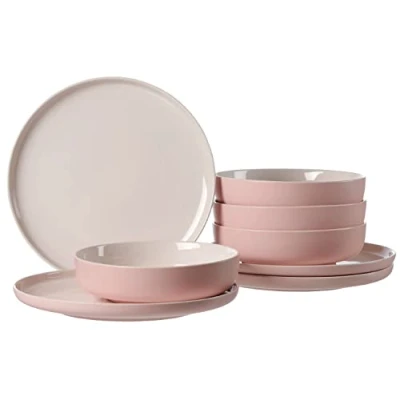 Abbildung von Ritzenhoff &amp; Breker Tafelservice Jasper, 8 teilig, Rosa, Steinzeug, Speiseteller und Suppenschalen für 4 Personen