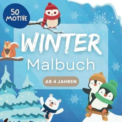 Abbildung von Winter Malbuch für Kinder Kritzelbuch ab 4 Jahre: Zeitvertreib und Geschenkidee den Weihnachten