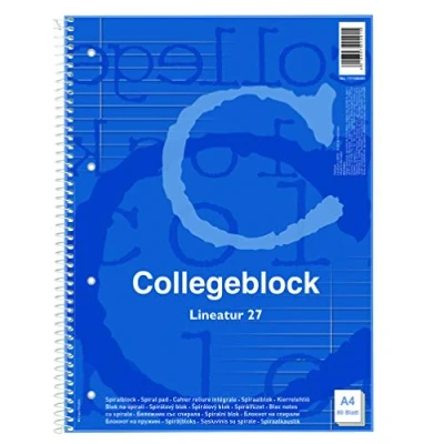 Abbildung von Pelikan NoName 11149440 Spiralblock A4, liniert, 80 Blatt, 5 Stück