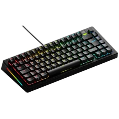 Abbildung von Glorious Gaming GMMK 3: Mechanische Tastatur, TKL 75%, modulares Dichtungssystem, Doubleshot PBT Tastenkappen, Aluminium Schalterplatte, Hot Swap (3/5 Pin), Deutsche QWERTZ Schwarz
