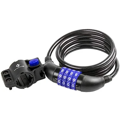 Abbildung von M Wave Zahlen Spiralkabelschloss DS 8.15, black, 1500 mm