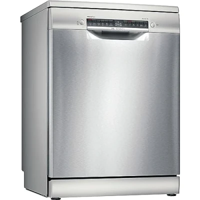 Abbildung von Bosch Serie 4, Freistehender Geschirrspüler, 60 cm, Silver Inox, SMS4EMI06E