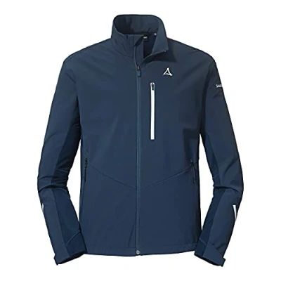 Abbildung von Schöffel Herren Softshell Jacket Rinnen M, wind und wasserabweisende Winter Wanderjacke mit Body Mapping Technologie, atmungsaktive Outdoorjacke für Wintersport, navy blazer, 56