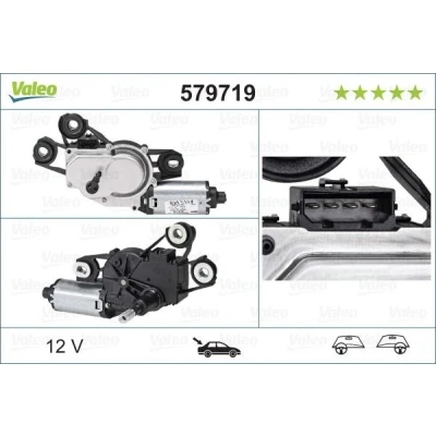 Abbildung von VALEO 579719 Scheibenwischermotor 12 hinten für Links /Rechtslenker ORIGINAL TEIL SEAT: Ibiza 4, 4 Sportcoupe, ST