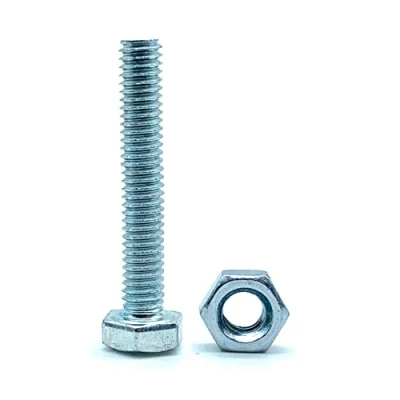 Abbildung von DOJA Barcelona Schrauben mit Muttern 25 Sechskantschrauben M8x80mm aus verzinktem Stahl und Muttern, Gewindeschrauben Bolzen Mutter, Sechskantköpfe