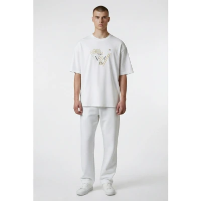 Abbildung von Guess Triangle HD Tshirt print, Herren, Größe: Medium, White