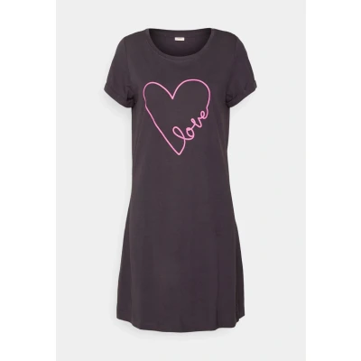 Abbildung von Lascana LOVE BIG Shirt Nachthemd, Damen, Größe: 32/34, Black
