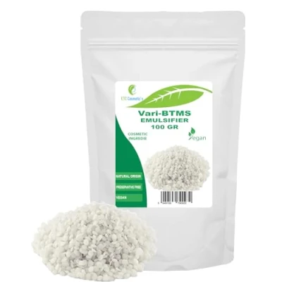 Abbildung von Emulgator Vari btms, 100 gr Natürlichen Ursprungs Verwendung als Inhaltsstoff für Kosmetika Wird in Spülungen, Cremeshampoos und Haarmasken verwendet