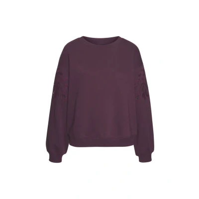 Abbildung von Vivance Sweatshirt, mit Lochstickerei, weicher Baumwoll Mix