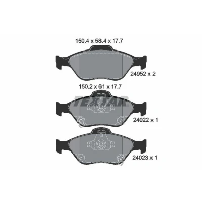Abbildung von TEXTAR 2495201 Bremsbelagsatz mit akustischer Verschleißwarnung TOYOTA: Yaris III Hatchback
