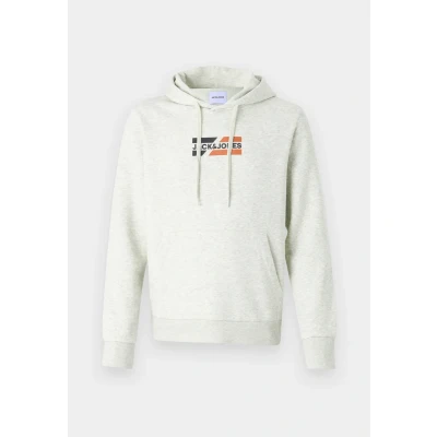 Abbildung von Jack &amp; Jones Jjecorp Graphic HOOD Sweatshirt, Herren, Größe: XS, White melange