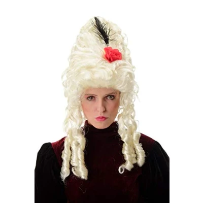 Abbildung von WIG ME UP PT0045 P613 Damenperücke Karneval Fasching Barock Marie Antoinette Pompadour Platinblond Beehive Turnfrisur riesig