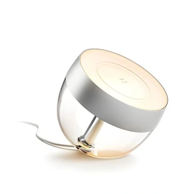 Abbildung von Philips Hue White &amp; Color Ambiance Iris Tischleuchte Special Edition Silber 520lm, dimmbar, 16 Mio. Farben, steuerbar via App, kompatibel mit Amazon Alexa (Echo, Echo Dot)