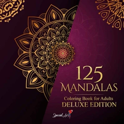 Abbildung von 125 Mandalas: An Adult Coloring Book with more than Beautiful Mandalas for Stress Relief and Relaxation (Deluxe Edition) (Mandalas Books Collection, Band 4)