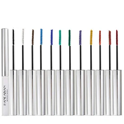 Abbildung von Allbestaye Bunt Wimperntusche Wasserfest Feiner Pinsel Grün Schwarz Weiß Wimpern Long lasting (12 color set)