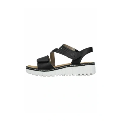 Abbildung von Rieker Plateausandalette schwarz, Damen, Größe: 42, Schwarz Schuhe
