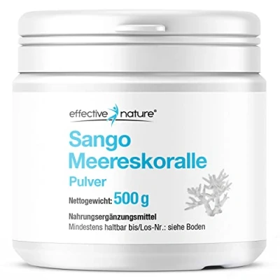 Abbildung von Sango Meereskoralle Pulver 500 g Koralle mit Calcium und Magnesium im optimalen Verhältnis 2:1 Hochdosiertes Pulver…