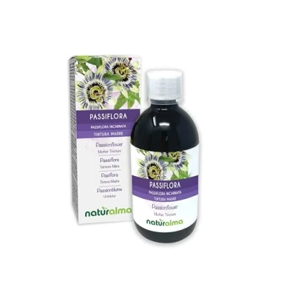 Abbildung von Passionsblume (Passiflora incarnata) Kraut mit Blüten Alkoholfreier Urtinktur Naturalma Flüssig Extrakt Tropfen 500 ml Nahrungsergänzungsmittel Veganer