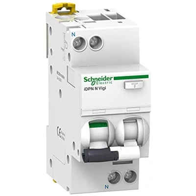 Abbildung von Schneider Electric A9D56613 FI/LS Schalter iDPN N Vigi 1P+N, 13A, B Char, 30mA, Typ A, 6kA, 13 Ampere