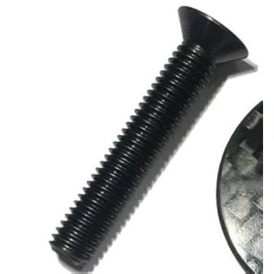 Abbildung von 2 Stücke Titan Schraube M6 x 35 Senkkopf Schwarz für steuersatz. Titanium screw