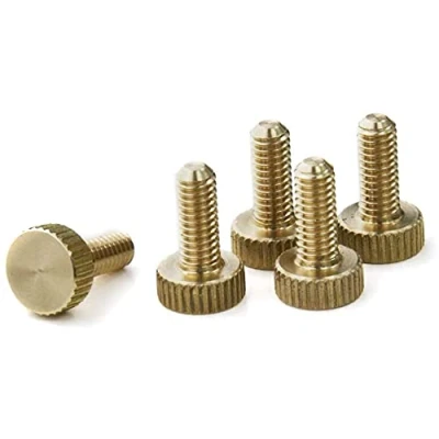 Abbildung von PrecisionGeek Messing Rändelschrauben M5 x 10mm (5 Stück)