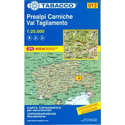 Abbildung von Tabacco Wandern 1 : 25 000 Prealpi Carniche / Val Tagliamento (Carte topografiche per escursionisti, Band 13)