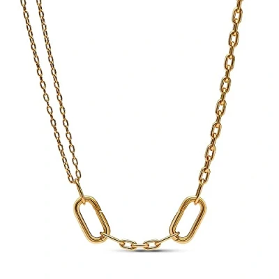 Abbildung von PANDORA ME Doppel Gliederhalskette aus 14K vergoldeter Metalllegierung, Kompatibel ME, 45mm, 362303C00